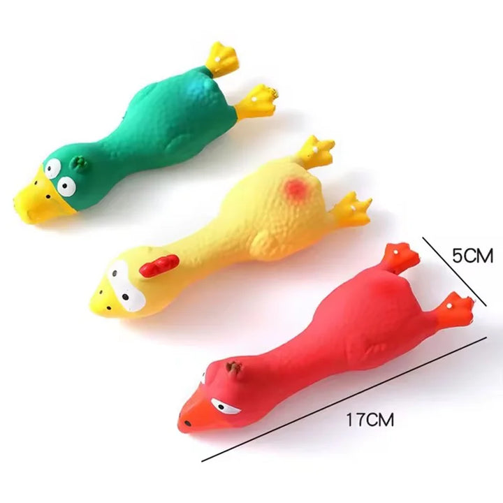 PawZiggy Chicken Squeaky Latex Dog Toy